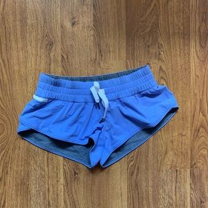 Reversible grey and blue lulu shorts